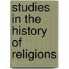Studies In The History Of Religions door Onbekend