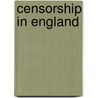 Censorship In England door Onbekend