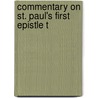 Commentary On St. Paul's First Epistle T door Onbekend