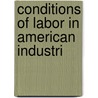 Conditions Of Labor In American Industri door Onbekend