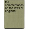 The Commentaries On The Laws Of England door Onbekend