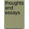 Thoughts And Essays door Onbekend