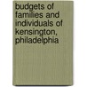 Budgets Of Families And Individuals Of Kensington, Philadelphia by Unknown