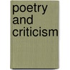 Poetry And Criticism door Onbekend
