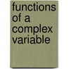 Functions Of A Complex Variable door Onbekend