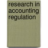 Research In Accounting Regulation door Onbekend