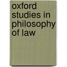 Oxford Studies In Philosophy Of Law door Onbekend