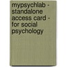 Mypsychlab - Standalone Access Card - For Social Psychology door Onbekend