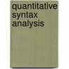 Quantitative Syntax Analysis door Onbekend