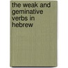 The Weak And Geminative Verbs In Hebrew door Onbekend