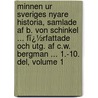 Minnen Ur Sveriges Nyare Historia, Samlade Af B. Von Schinkel ... Fï¿½Rfattade Och Utg. Af C.W. Bergman ... 1.-10. Del, Volume 1 door Onbekend