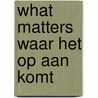 What matters waar het op aan komt door Joannes Kesenne