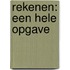 Rekenen: een hele opgave