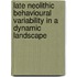 Late neolithic behavioural variability in a dynamic landscape