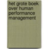 Het grote boek over human performance management door Wim van Beers