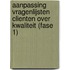 Aanpassing vragenlijsten clienten over kwaliteit (fase 1)