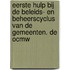 Eerste hulp bij de beleids- en beheerscyclus van de gemeenten. de ocmw