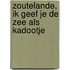 Zoutelande, ik geef je de zee als kadootje