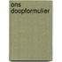 Ons doopformulier