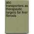 ABC transporters as therapeutic targets for liver fibrosis