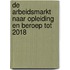 De arbeidsmarkt naar opleiding en beroep tot 2018