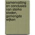 Samenvatting en conclusies van sterke steden, gemengde wijken