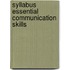 Syllabus essential communication skills