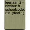 leerjaar: 2 - niveau: H - schoolcode: 311 (deel 1) door Onbekend