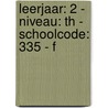 leerjaar: 2 - niveau: TH - schoolcode: 335 - F door Onbekend