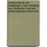 Onderzoek bij vier instellingen naar toelating van studenten met een autismespectrumstoornis door Inspectie van het Onderwijs