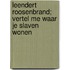 Leendert Roosenbrand; Vertel me waar je slaven wonen
