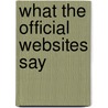 What the official websites say by Stephan de Spiegeleire