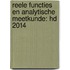 Reele functies en analytische meetkunde: HD 2014