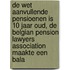 De wet aanvullende pensioenen is 10 jaar oud, De Belgian pension lawyers association maakte een bala