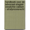 Handboek voor de advocaat-stagiair verplichte vakken - strafprocesrecht by Unknown