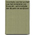 Inventaris van het archief van het Ministerie van Financiën. Administratie der Douane en Accijnzen