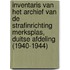 Inventaris van het archief van de Strafinrichting Merksplas, Duitse afdeling (1940-1944)