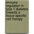 Immune regulation in type 1 diabetes towards a tissue specific cell therapy