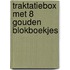 Traktatiebox met 8 gouden blokboekjes