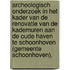 Archeologisch onderzoek in het kader van de renovatie van de kademuren aan de Oude Haven te Schoonhoven (gemeente Schoonhoven).