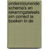 Ondersteunende schema's en rekeningstelsels om correct te boeken in de