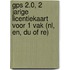 GPS 2.0, 2 jarige licentiekaart voor 1 vak (NL, EN, DU of RE)