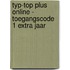 Typ-Top Plus online - toegangscode 1 extra jaar