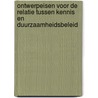 Ontwerpeisen voor de relatie tussen kennis en duurzaamheidsbeleid by Henk van Latesteijn