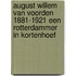 August Willem van Voorden 1881-1921 een Rotterdammer in Kortenhoef