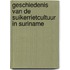 Geschiedenis van de suikerrietcultuur in Suriname