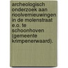 Archeologisch onderzoek aan rioolvernieuwingen in de Molenstraat e.o. te Schoonhoven (gemeente Krimpenerwaard). door N.H. van der Ham