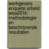 Werkgevers enquete arbeid wea2014: methodologie en beschrijvende resultaten door S.N.J. van den Bossche