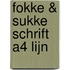 Fokke & sukke schrift a4 lijn
