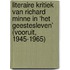 Literaire kritiek van Richard Minne in ‘Het Geestesleven’ (Vooruit, 1945-1965)